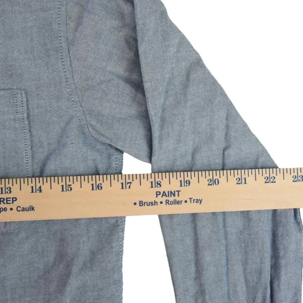Ripcurl Men's Classic Blue Chambray Tailored Fit Slim Long Sleeve Button Shirt M